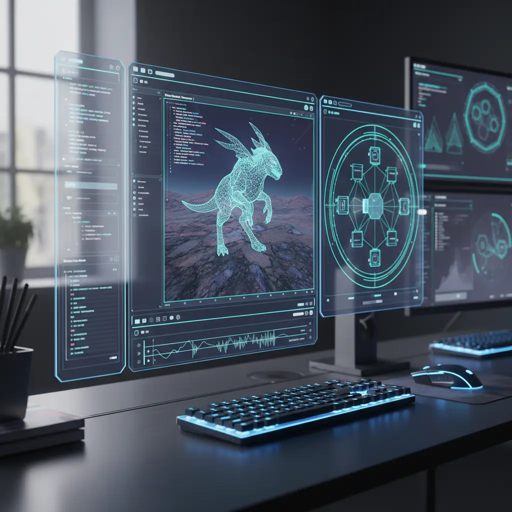 Game engine interface during development