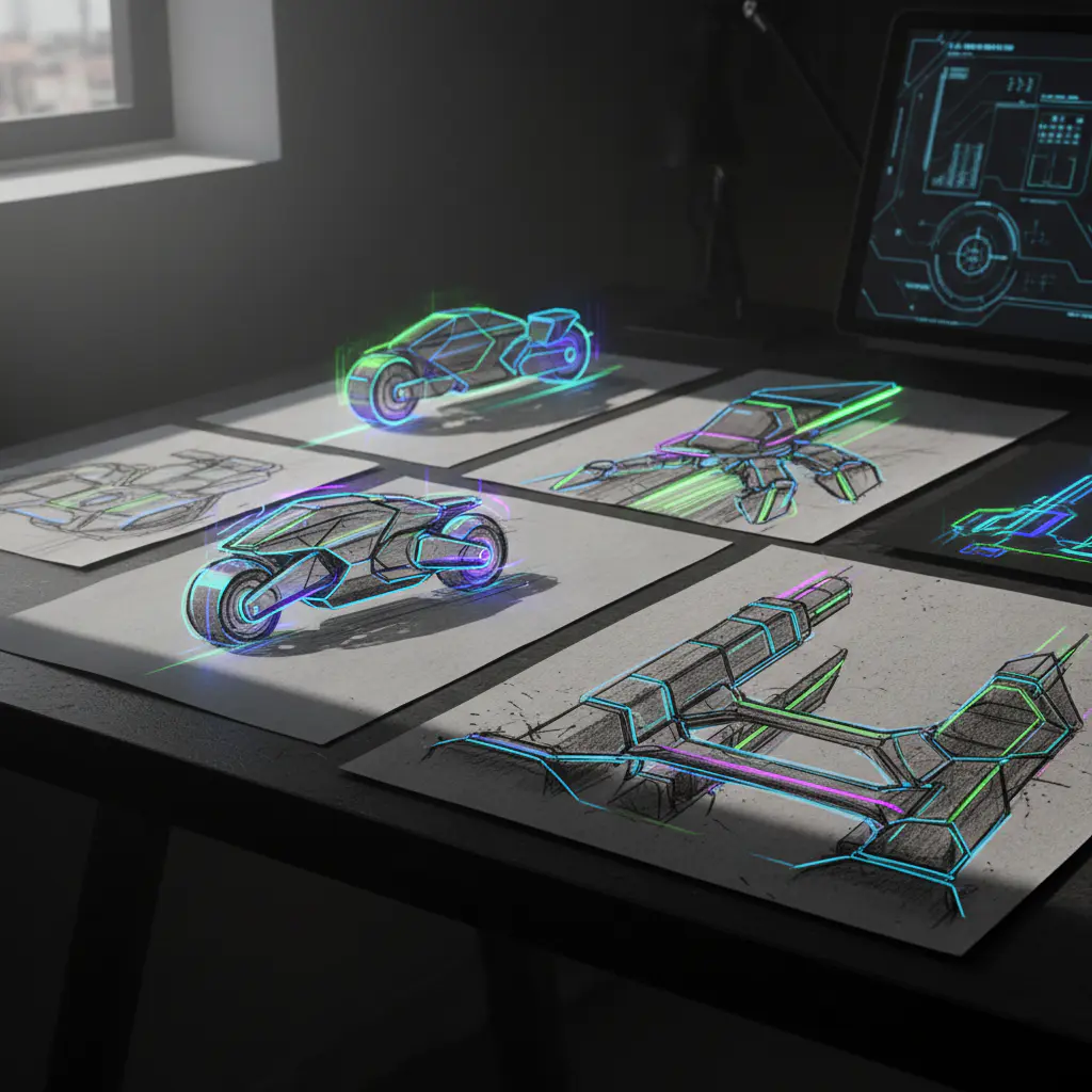 Early concept sketches