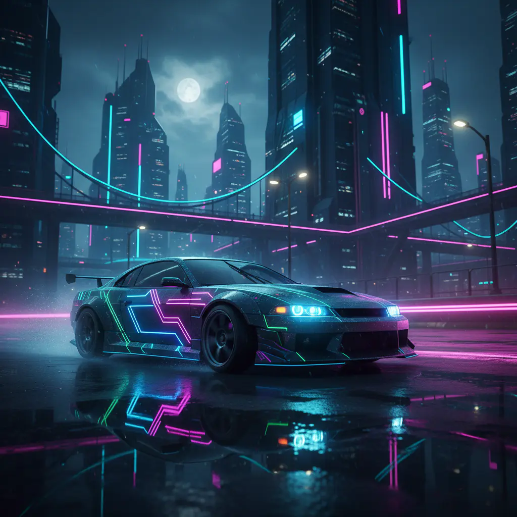 Neon Drifter Racing Key Art